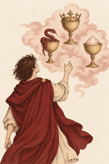 컵 7 Seven of Cups 타로 카드