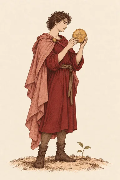 펜타클 시종 Page of Pentacles 타로 카드