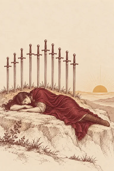 소드 10 Ten of Swords 타로 카드