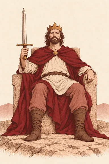 소드 왕 King of Swords 타로 카드