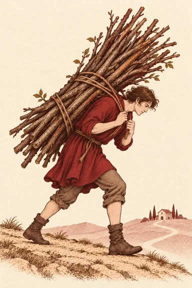 완드 10 Ten of Wands 타로 카드